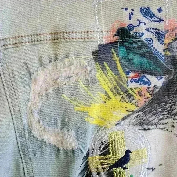 NEW Staple Pigeon Light Blue Denim Jacket Men's Size 3XL Lobg Sleeve - Picture 6 of 16